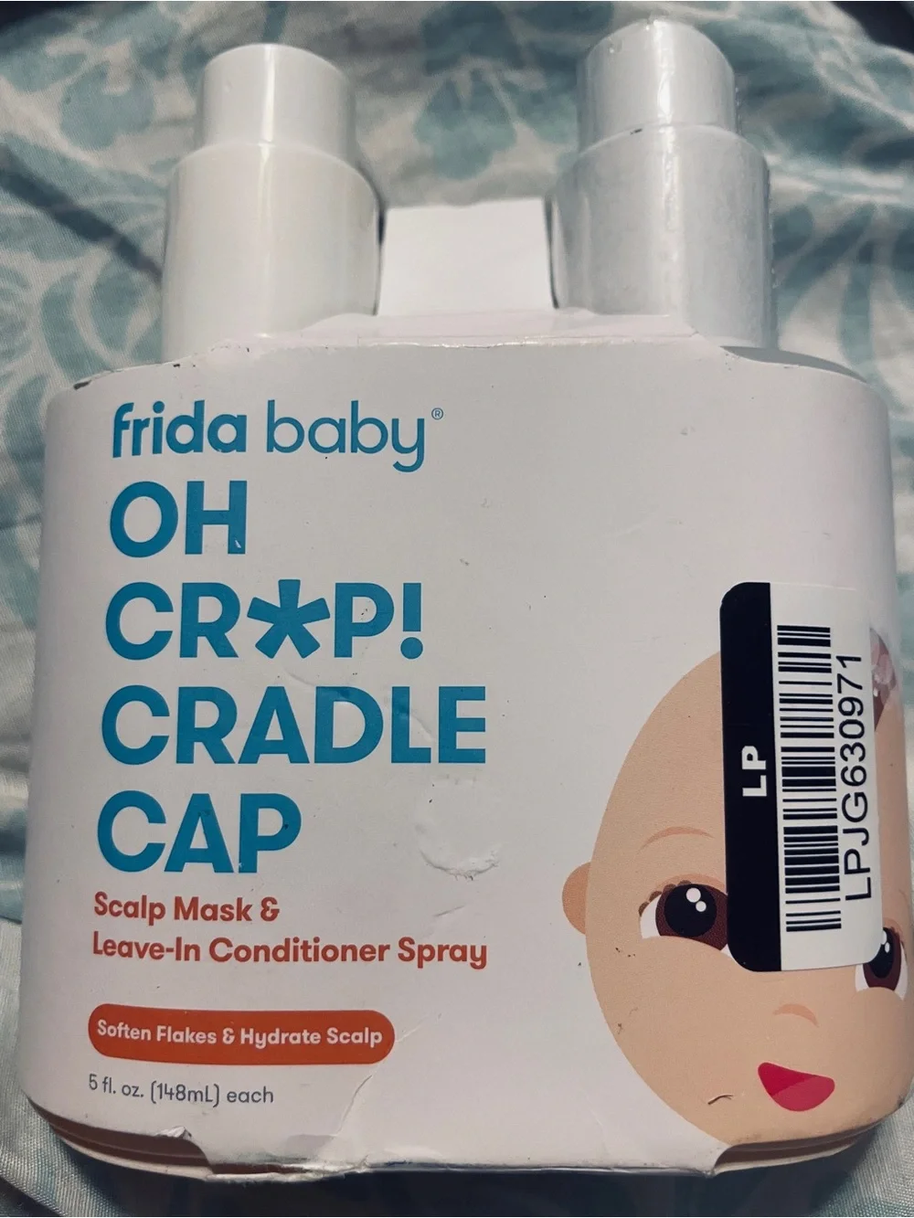 frida baby Oh Cr*p! Cradle Cap Scalp Mask & Leave-In Conditioner Spray - White